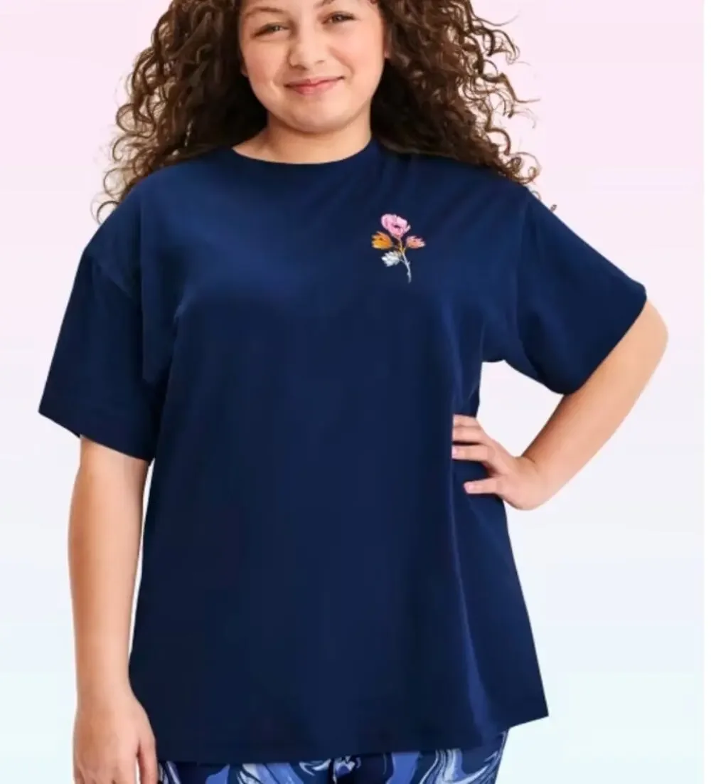NWT Sugar & Jade  Tween Girls Oversized Graphic Tee - Milky Way Size M (10)